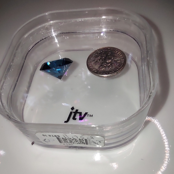 Loose Blue gem Stone 15mm, 11.75ct Jewelry Tv - Picture 2 of 7